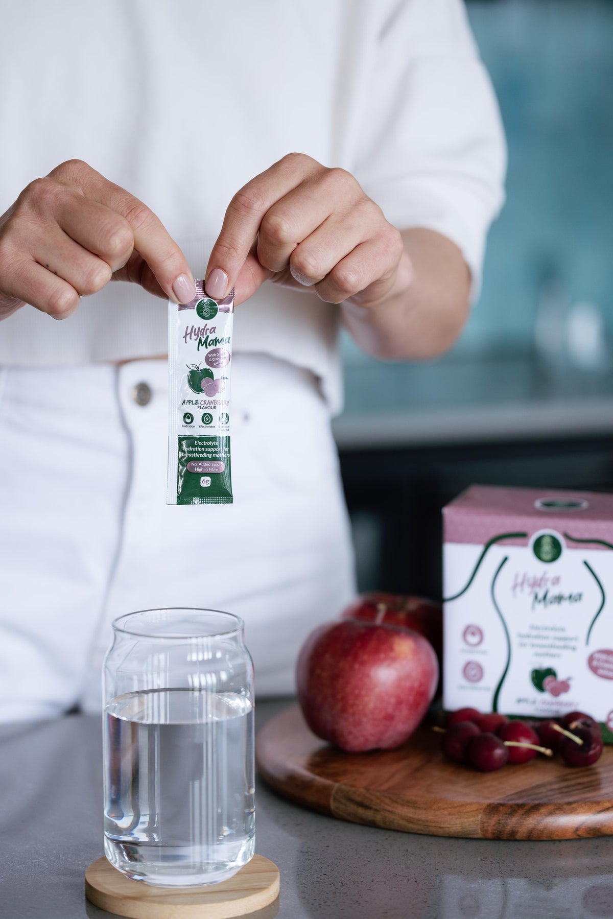 Hydra Mama electrolyte drink product photograph