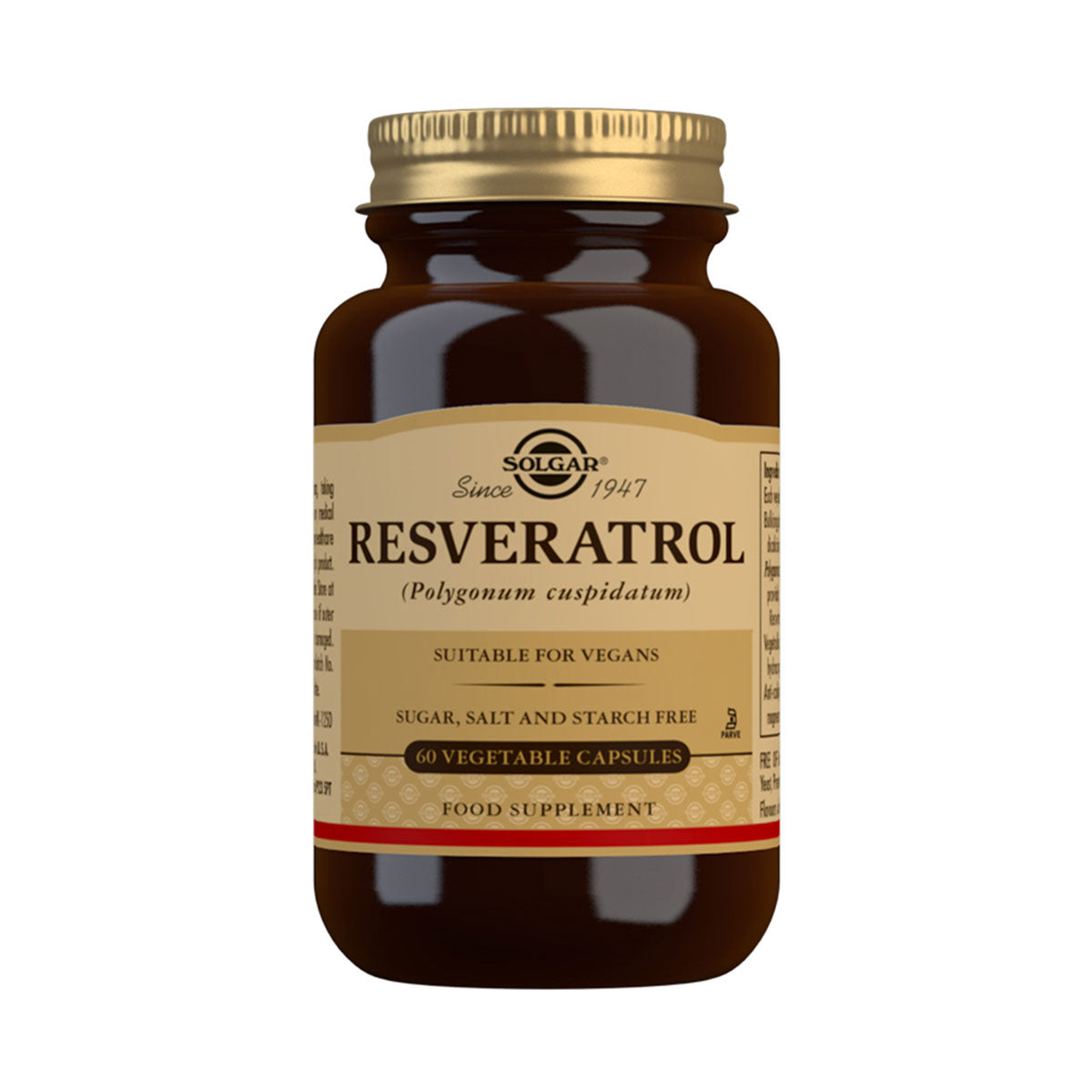 Solgar Resveratrol 100mg Vegetable Capsules-Pack of 60